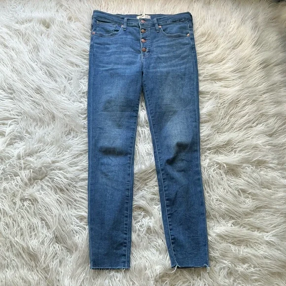 Madewell 10" Mid-Rise Skinny‎ Jeans in Mackey Wash - Picture 2 of 5
